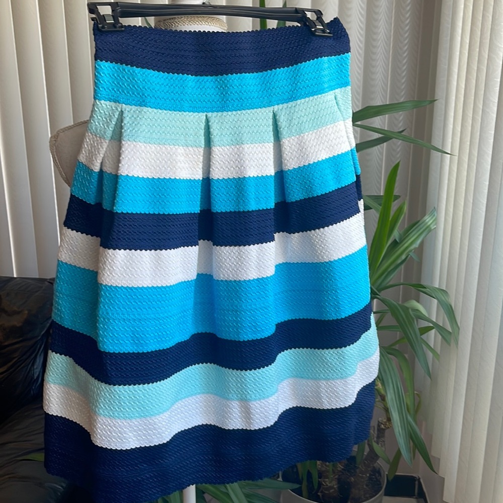 NWOT New York and Company beautiful striped pleated skirt size extra small